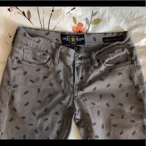 Lucky Brand Charlie Super Skinny Skull Pants